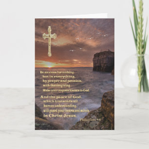 Philippians 4:6 christian card