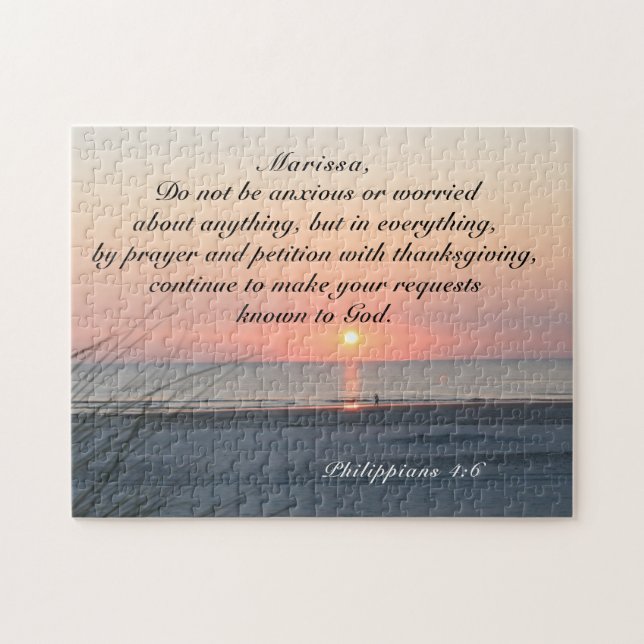 Philippians 4:6 Do not be anxious or worried Bible Jigsaw Puzzle (Horizontal)