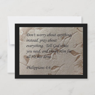Philippians 4:6 scripture postcard