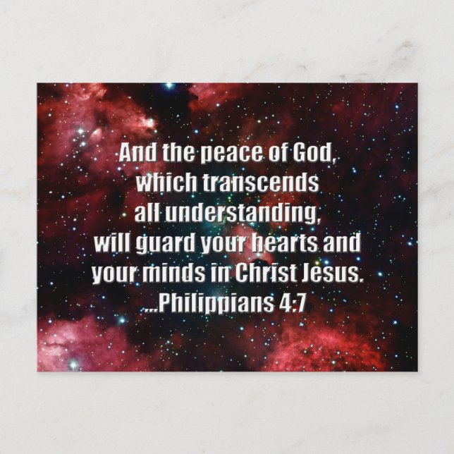 Philippians 4:7 Bible Verse Custom Postcard (Front)