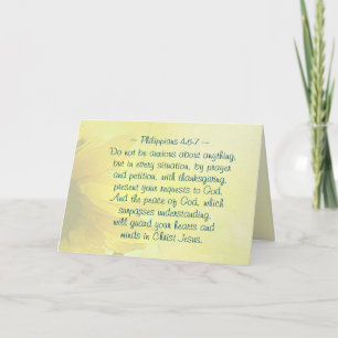 Philippians 4:7 Peace of God will guard your heart Card