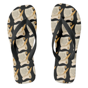 Philippians 4:8 Bible Quote Scroll All-Over Unisex Jandals