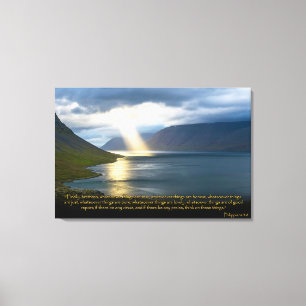 Philippians 4:8 Christian Bible Verse Canvas Art