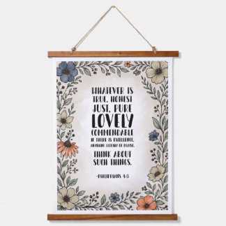 Philippians 4:8 hanging tapestry