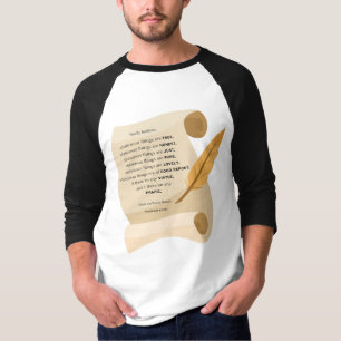 Philippians 4:8 KJV Bible Quote Scroll Men's 3/4 T-Shirt