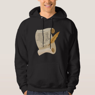 Philippians 4:8 KJV Bible Quote Scroll Men's Hoodie