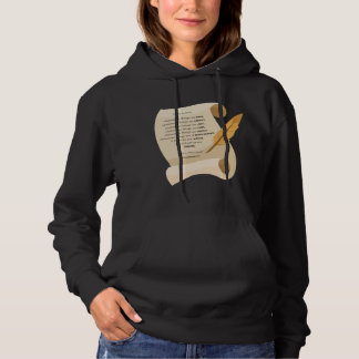 Philippians 4:8 KJV Bible Quote Scroll Women's Hoodie