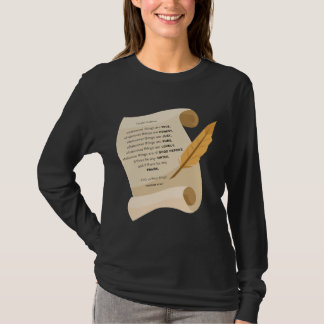 Philippians 4:8 KJV Bible Quote Scroll Women's T-Shirt
