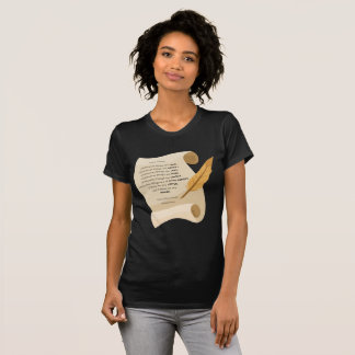 Philippians 4:8 KJV Bible Quote Scroll Women's T-Shirt