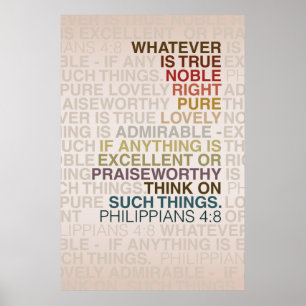 Philippians 4:8 Poster