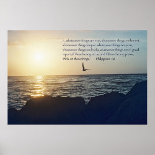 Philippians 4:8 Scripture Poster -- Version D