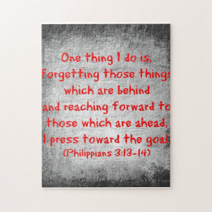 Philippians Bible verse One thing I do is Jigsaw Puzzle