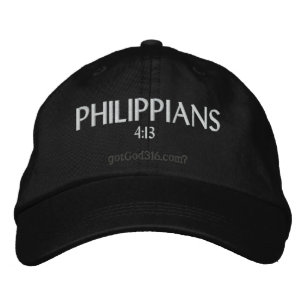 PHILIPPIANS gotGod316.com 4:13 Wool Embroidered Hat