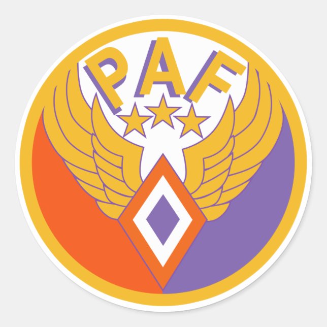 Philippine Air Force Classic Round Sticker (Front)