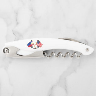 Philippine American Flag Filipino Heritage Vintage Corkscrew