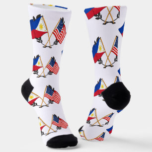Philippine American Flag Filipino Heritage Vintage Socks