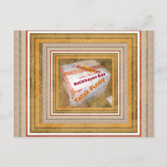 Philippine Balikbayan Box Design Postcard (Front)