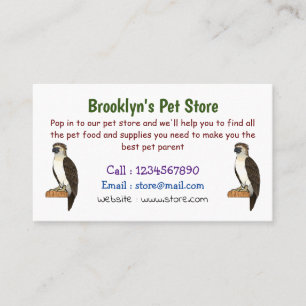Philippine eagle bird cartoon illustration business card