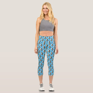 Philippine eagle bird cartoon illustration  capri leggings