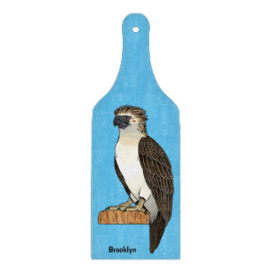 Philippine eagle bird cartoon illustration cutting board