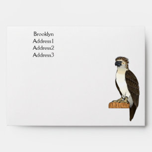 Philippine eagle bird cartoon illustration envelope