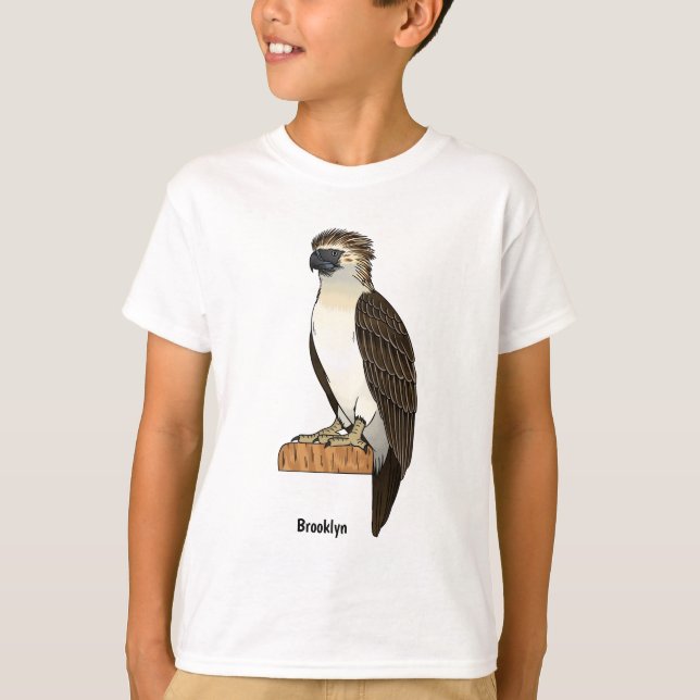 Philippine eagle bird cartoon illustration   T-Shirt (Front)