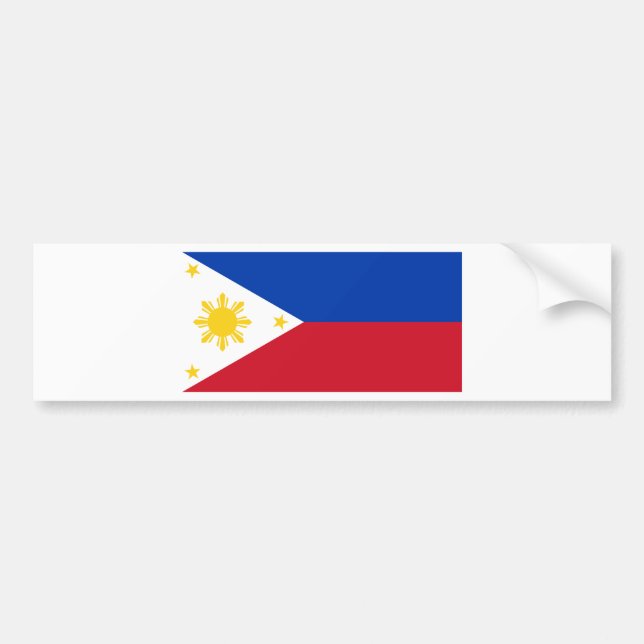 Philippine Flag Bumper Sticker (Front)
