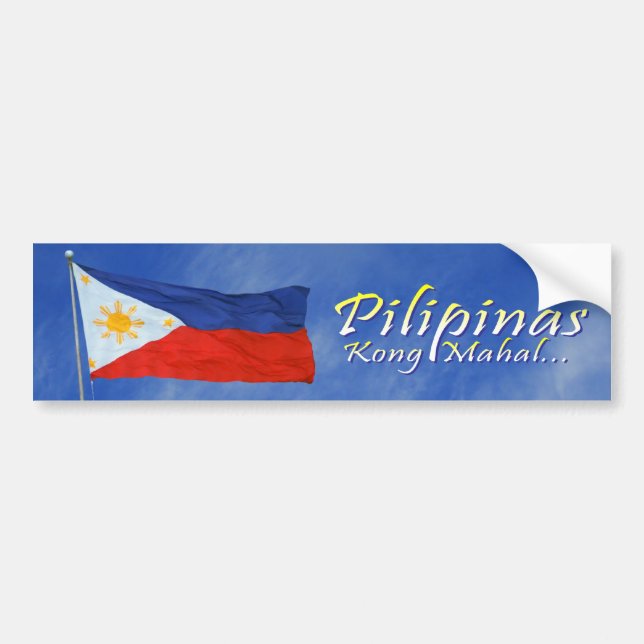 Philippine Flag Bumper Sticker (Front)