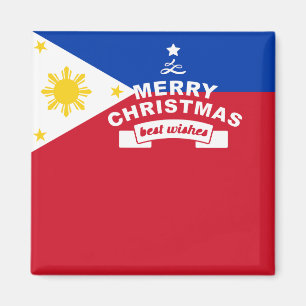Philippine Flag Christmas: Merry Christmas & Best Magnet