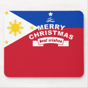 Philippine Flag Christmas: Merry Christmas & Best  Mouse Pad