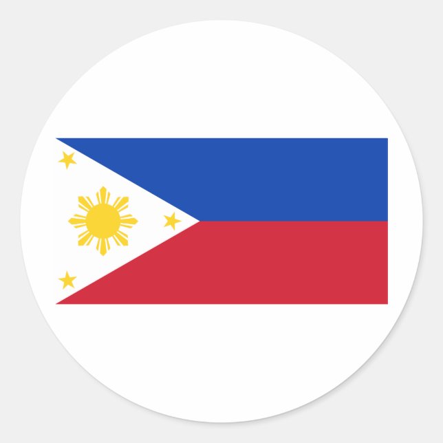 Philippine Flag Classic Round Sticker (Front)