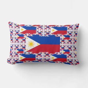 Philippine Flag in Multiple Layers Lumbar Cushion