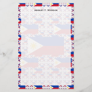 Philippine Flag in Multiple Layers Stationery