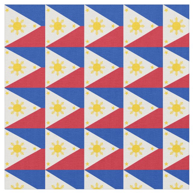 Philippine Flag National Trendy Fabric /fashion (Close Up)