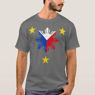 Philippine Flag  Philippines Sun and Star  T-Shirt
