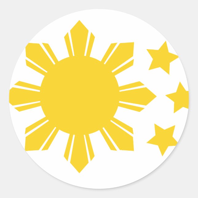 Philippine Flag - Proud to be Pinoy! Classic Round Sticker (Front)