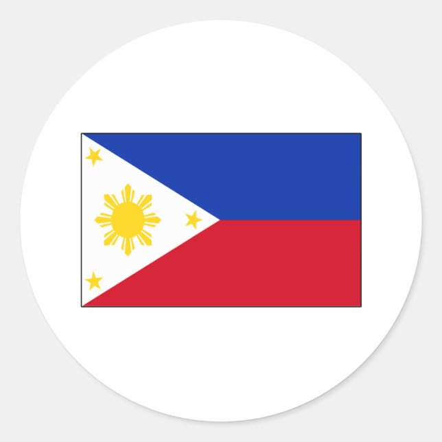 Philippine Flag T-shirts and Gifts Classic Round Sticker (Front)