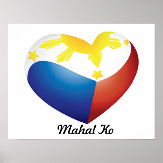 Philippine Heart Flag "Mahal Ko" Poster
