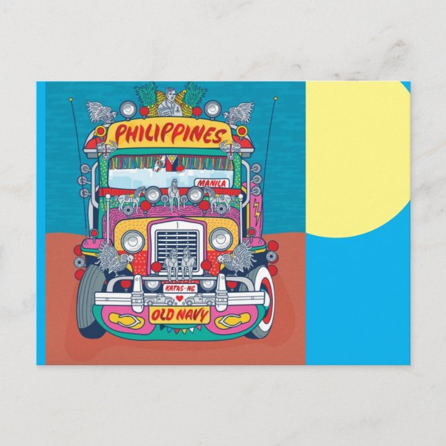 Philippine Jeepney Postcard (Front)