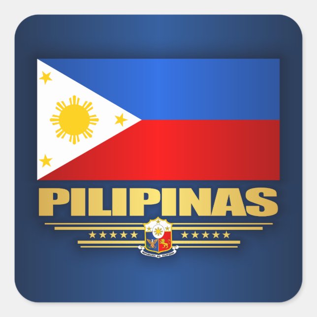 "Philippine Pride" Square Sticker (Front)