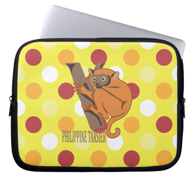 Philippine tarsier laptop sleeve (Front)