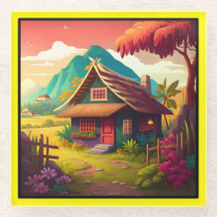 Philippine Traditional House-36543 Glass Coaster