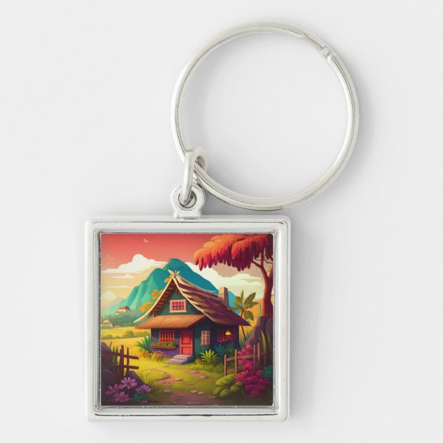 Philippine Traditional House-36543 Key Ring (Front)