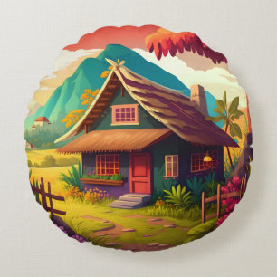 Philippine Traditional House-36543 Round Cushion