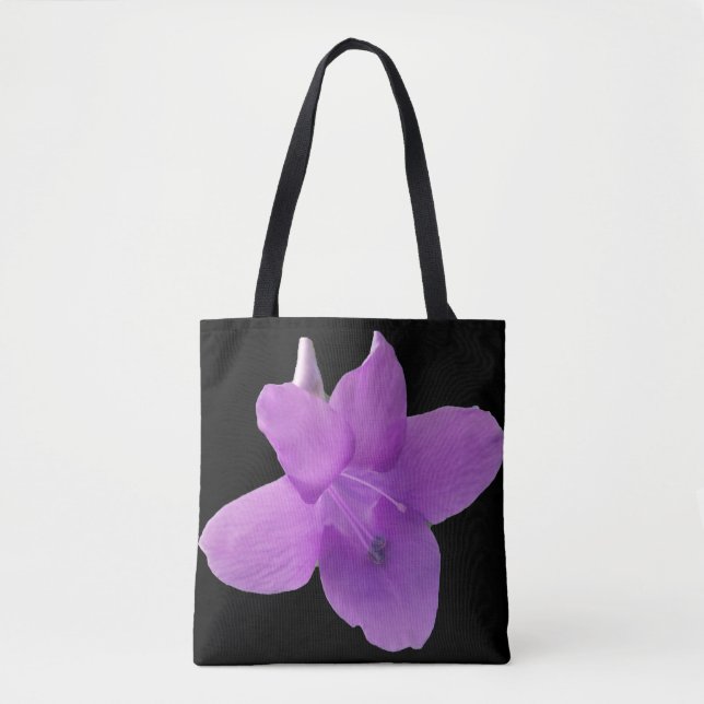 Philippine Violet  on black tote bag (Front)