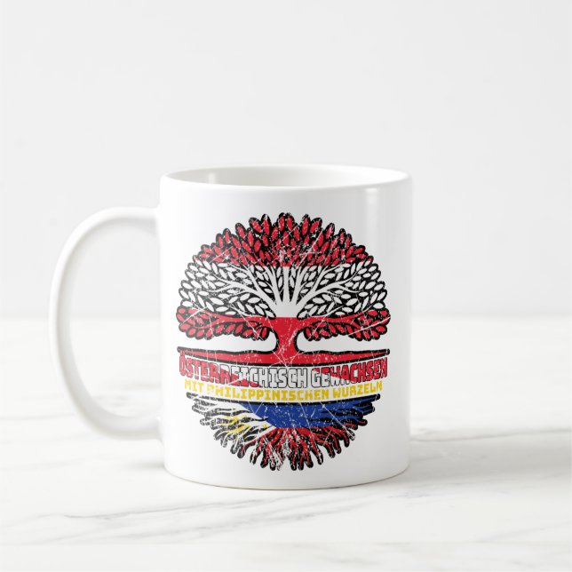 Philippinen Philippinisch Österreich Coffee Mug (Left)