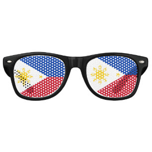 Philippines Adult Retro Party Shades, Black Retro Sunglasses