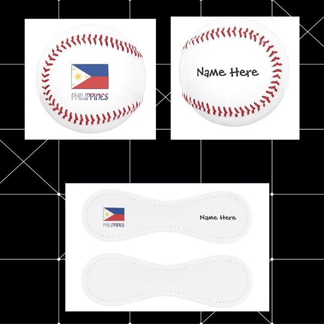 Philippines and Filipino Flag and Your Name Baseball (Creator Uploaded)