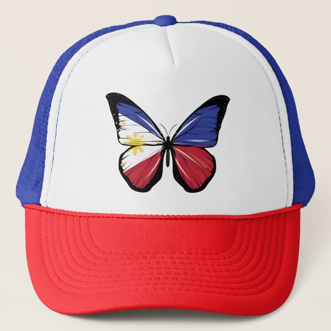 Philippines Butterfly Flag Trucker Hat (Front)