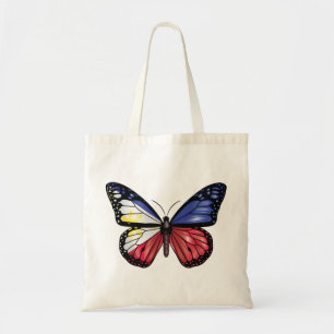 Philippines butterfly monarch flag tote bag